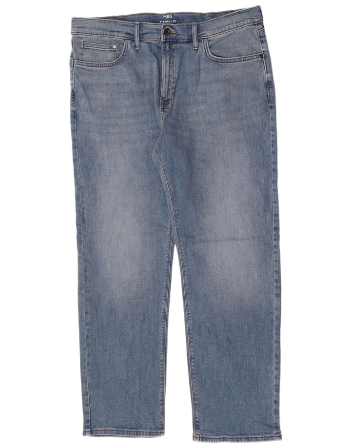Marks & Spencer Jean court droit homme W36 L29 bleu coton
