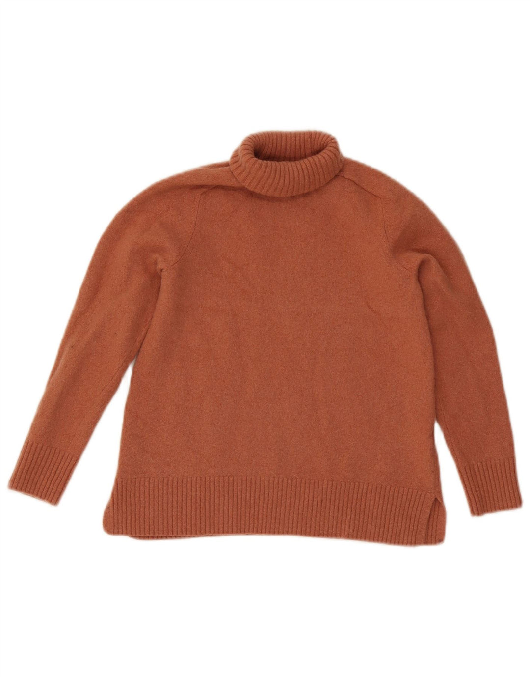 Massimo Dutti Pull à col roulé pour fille 7-8 ans Petite laine marron