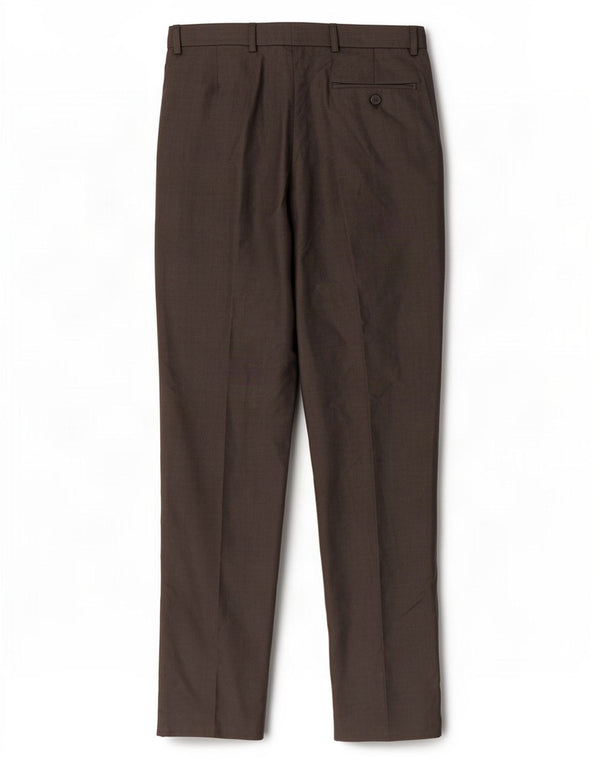 Marks & Spencer Pantalon de costume pour femme W32 L33 Marron Polyester