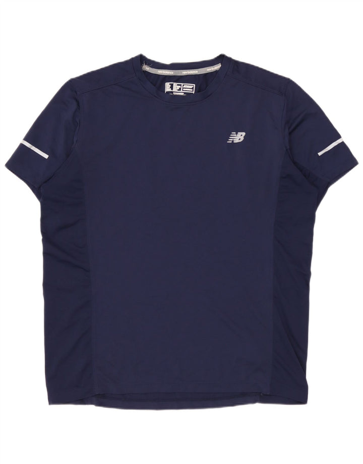 NEW BALANCE T-Shirt Homme Haut Bleu Marine Moyen Polyester