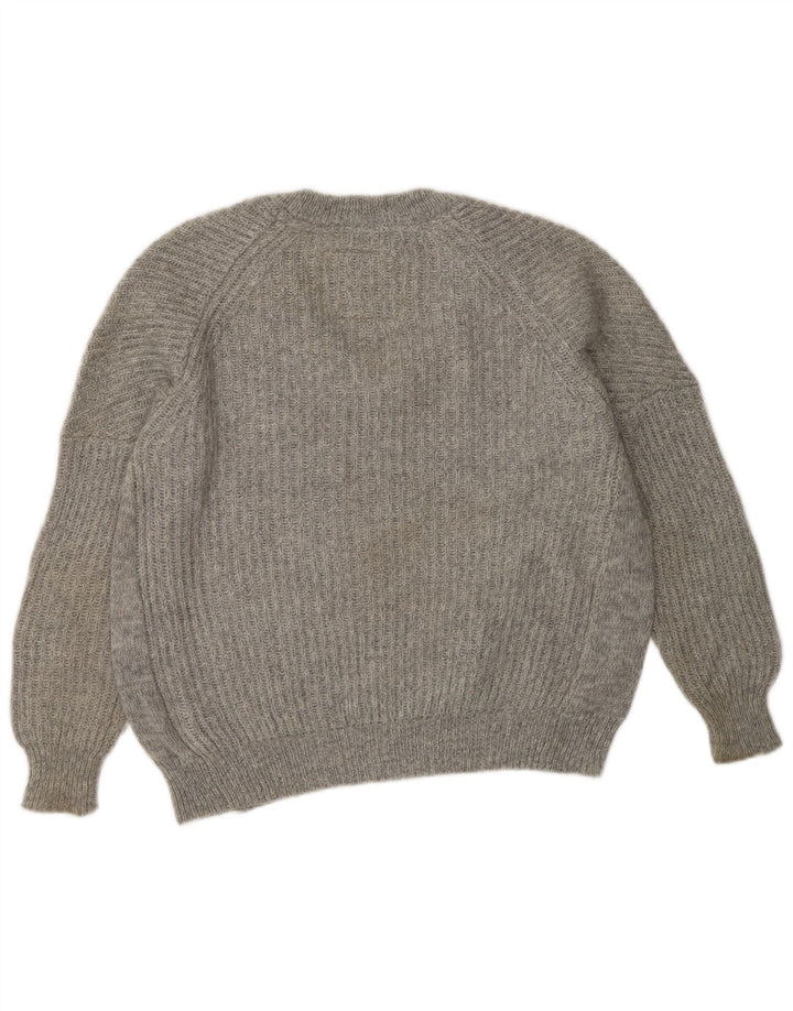Jack Wills Pull col en V pour femme UK 8 Petit Gris Polyester