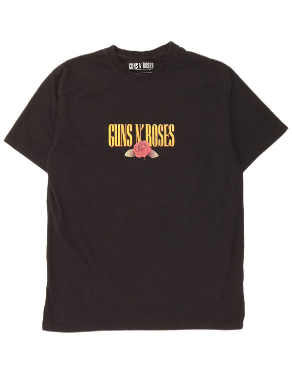 Pull & Bear T-Shirt Graphique Homme Noir Moyen Polyester