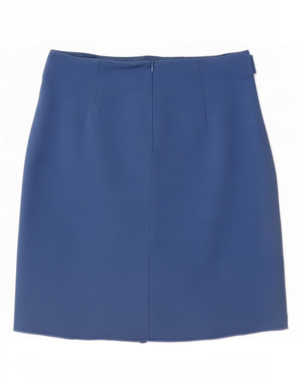M&Co Jupe droite pour femme UK 12 Medium W30 Bleu Viscose