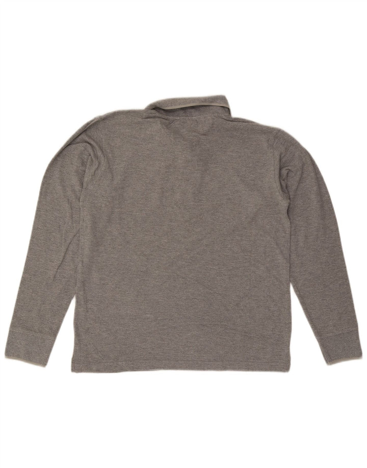 LOTTO Polo à Manches Longues Homme Gris Moyen Coton