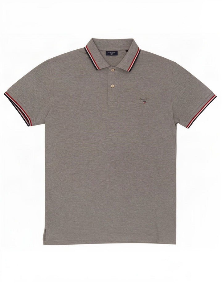 Gant Polo Homme Gris Moyen Moucheté Coton