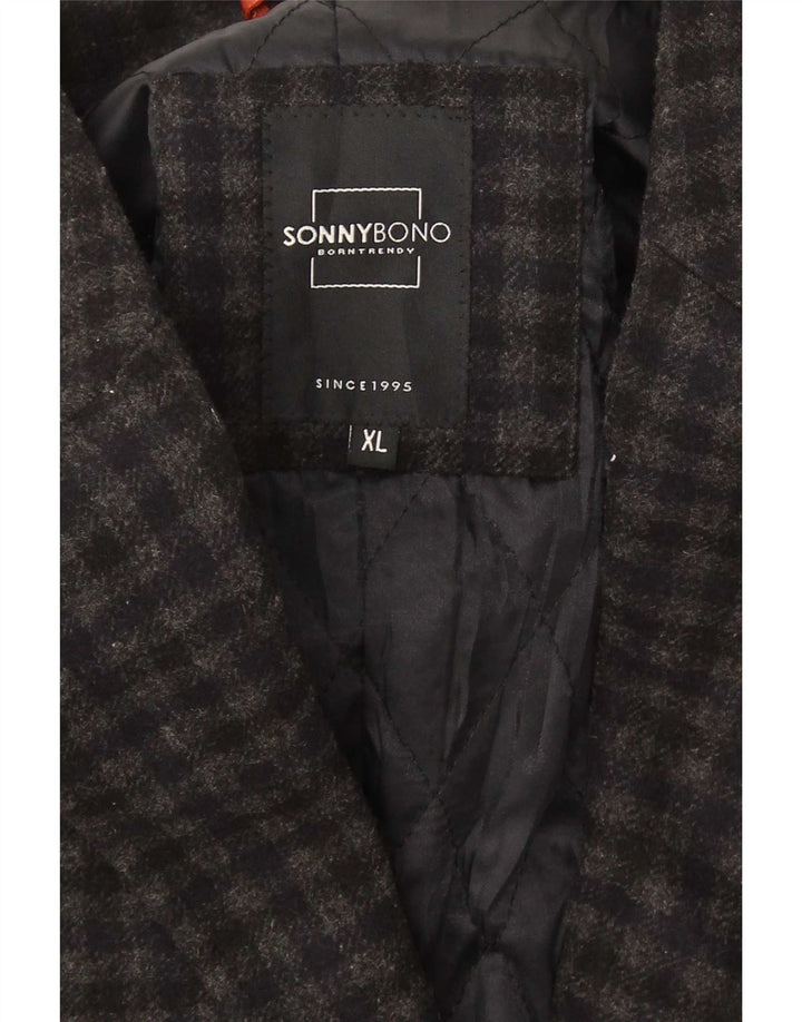 Sonny Bono Manteau pour homme UK 42 XL Gris Vichy