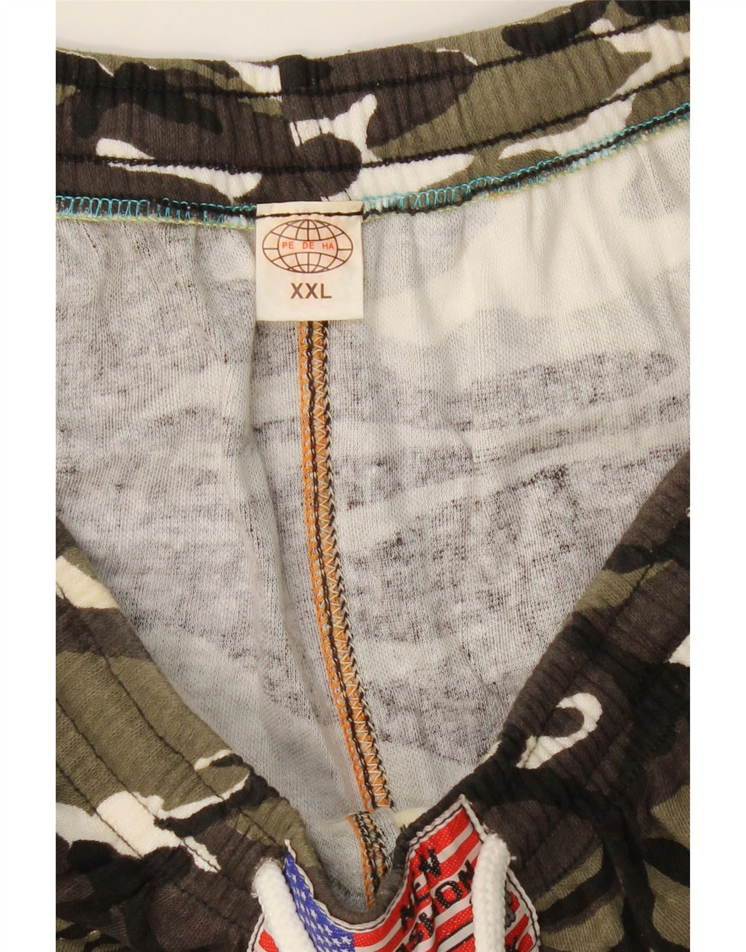 VINTAGE Pantalon de survêtement homme 2XL vert camouflage