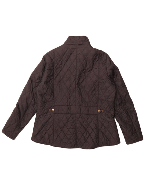 Barbour Veste matelassée pour femme UK 20 2XL Noir Polyamide