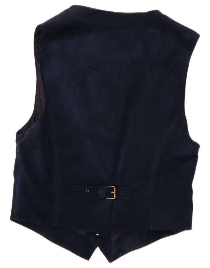 gilet en daim vintage pour hommes petit bleu marine