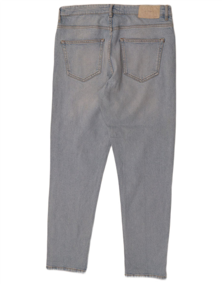 ZARA Jean slim pour homme EU 42 Large W32 L30 Bleu