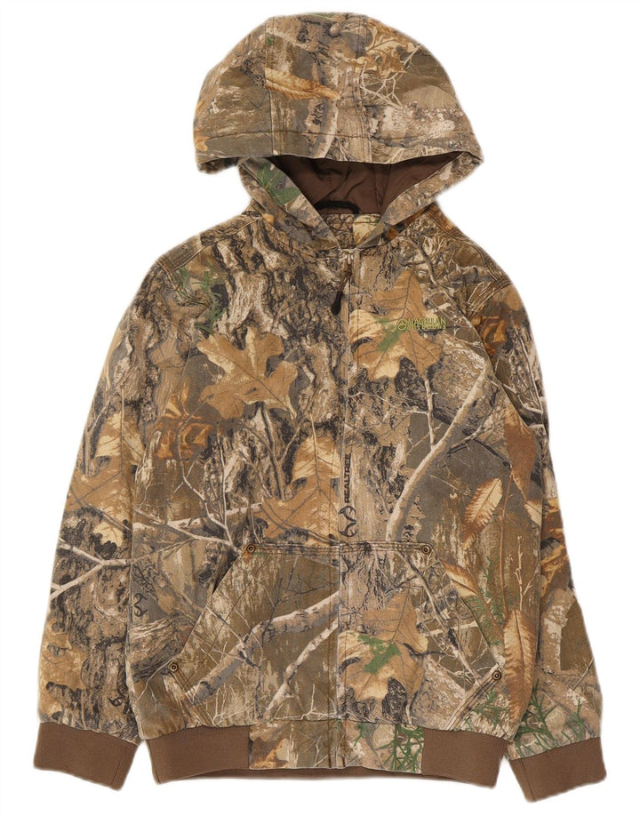 Magellan Blouson Bomber à Capuche Garçon 11-12 Ans Camouflage Kaki Moyen