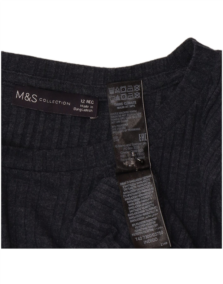 Marks & Spencer Robe pull pour femme UK 12 Bleu marine moyen Polyester