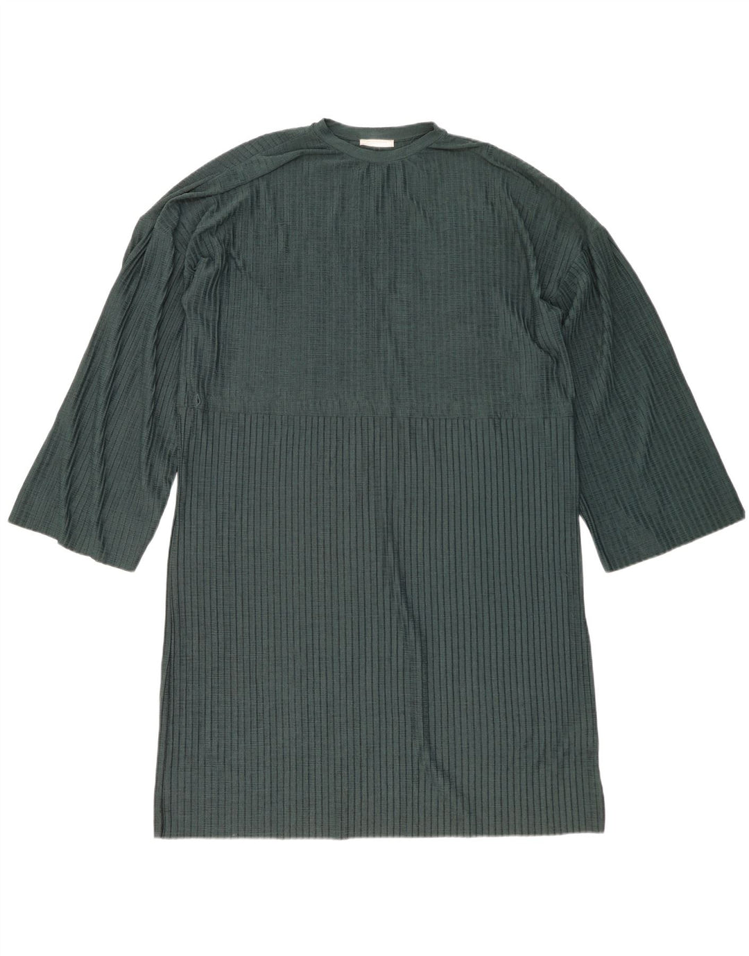 Zara Womens Trafaluc Robe droite surdimensionnée à manches longues UK 14 Vert moyen