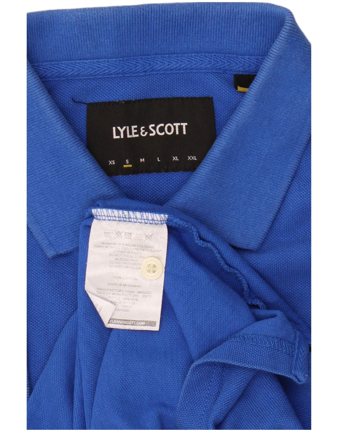 Lyle & Scott Polo Homme Petit Bleu Coton