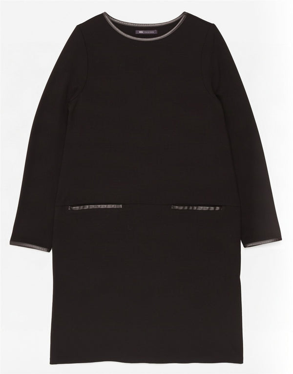 Marks & Spencer Robe droite à manches longues pour femme UK 16 Large Noir