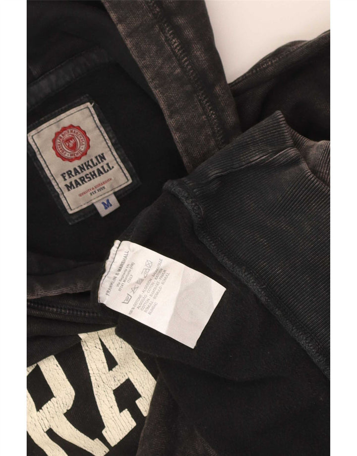 Franklin Marshall Pull à capuche graphique pour homme en coton noir moyen
