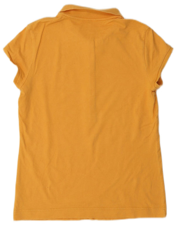Calvin Klein Polo Femme UK 14 Coton Jaune Moyen
