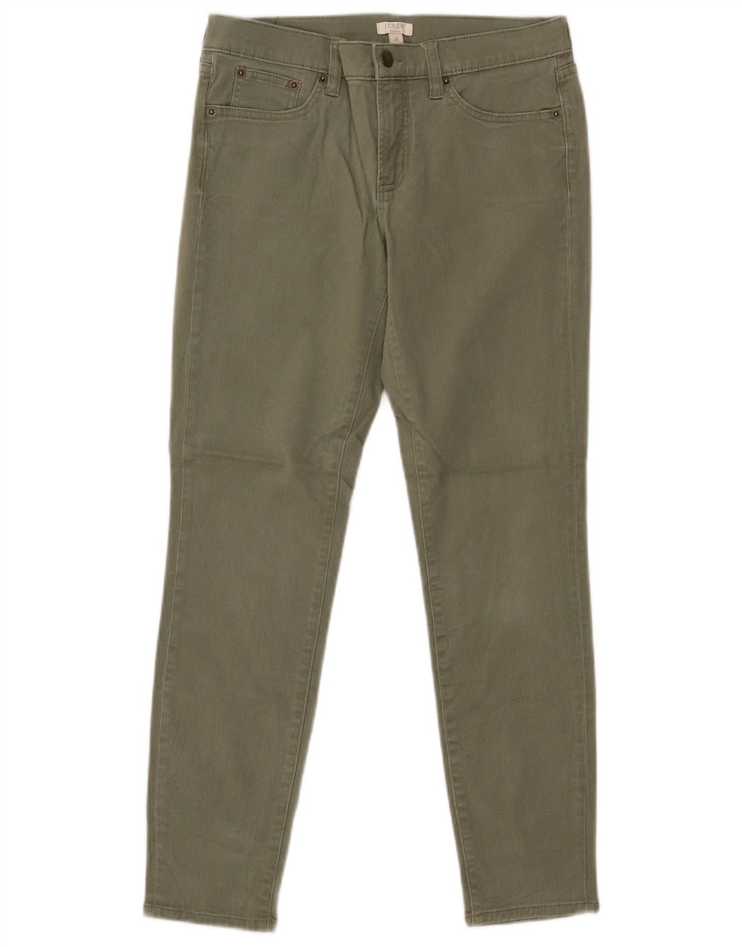 J. CREW Pantalon décontracté slim femme W26 L27 Coton kaki