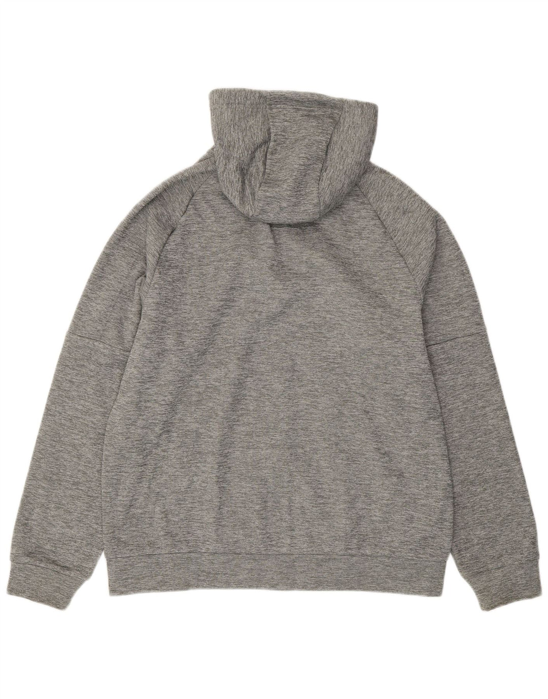 Nike Pull à capuche zippé Therma-Fit pour homme en polyester moucheté gris Taille L