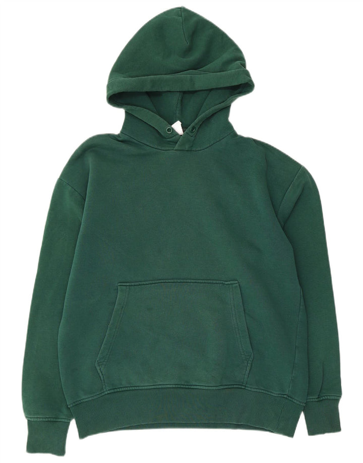 Zara Pull À Capuche Homme Vert Moyen Coton