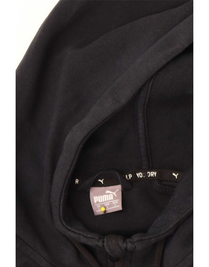 Puma Pull à capuche zippé pour homme Grand coton noir