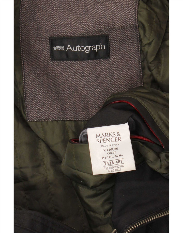 Marks & Spencer Veste Bomber Autograph Homme UK 42 XL Noir Polyamide