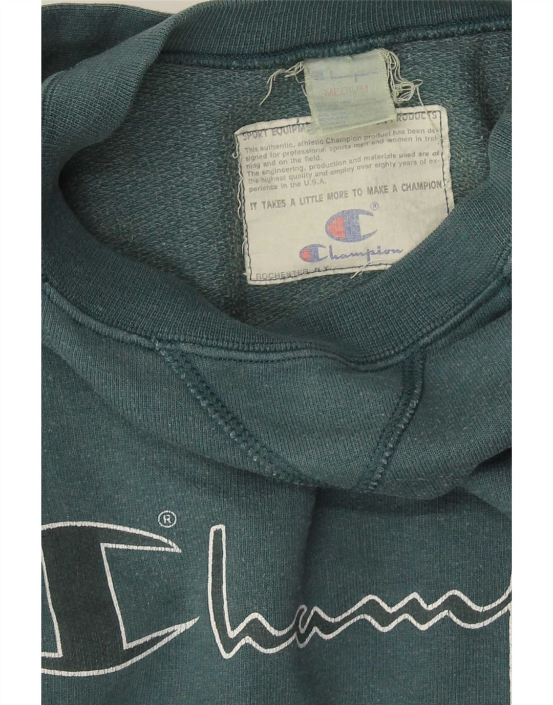 Champion Sweat-Shirt Graphique Homme Vert Moyen