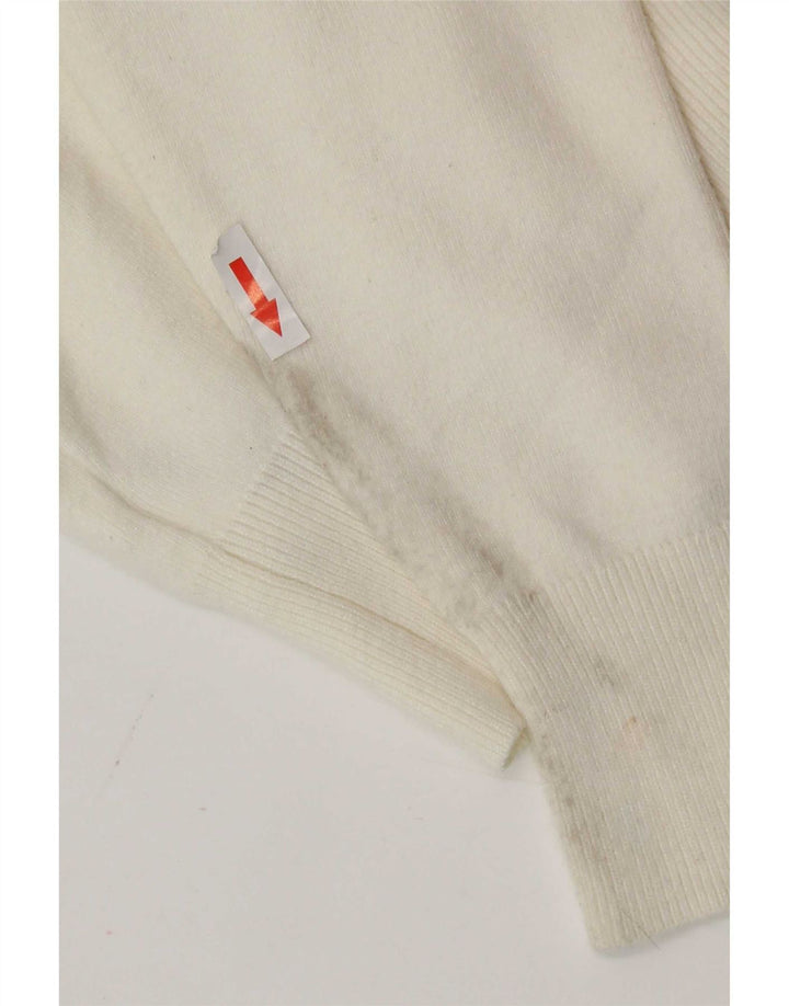 Marks & Spencer Pull cardigan court pour femme UK 14 Medium Off White Viscose