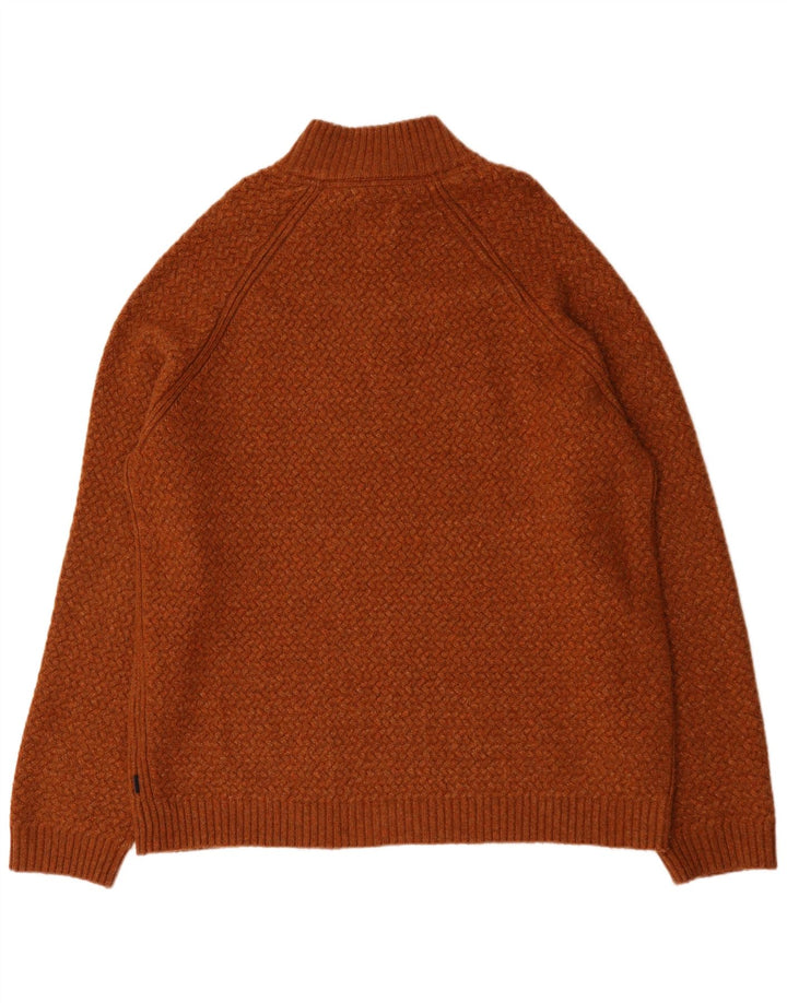 Fat Face Pull col zippé pour homme 3XL Chevron marron