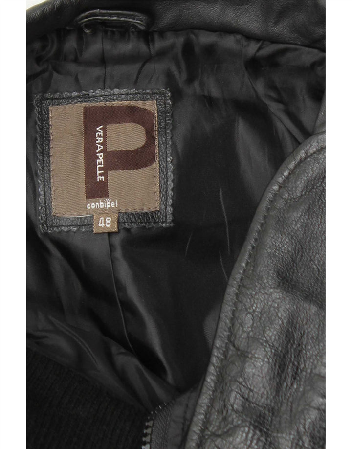Conbipel Veste en Cuir Homme IT 48 Cuir Noir Moyen