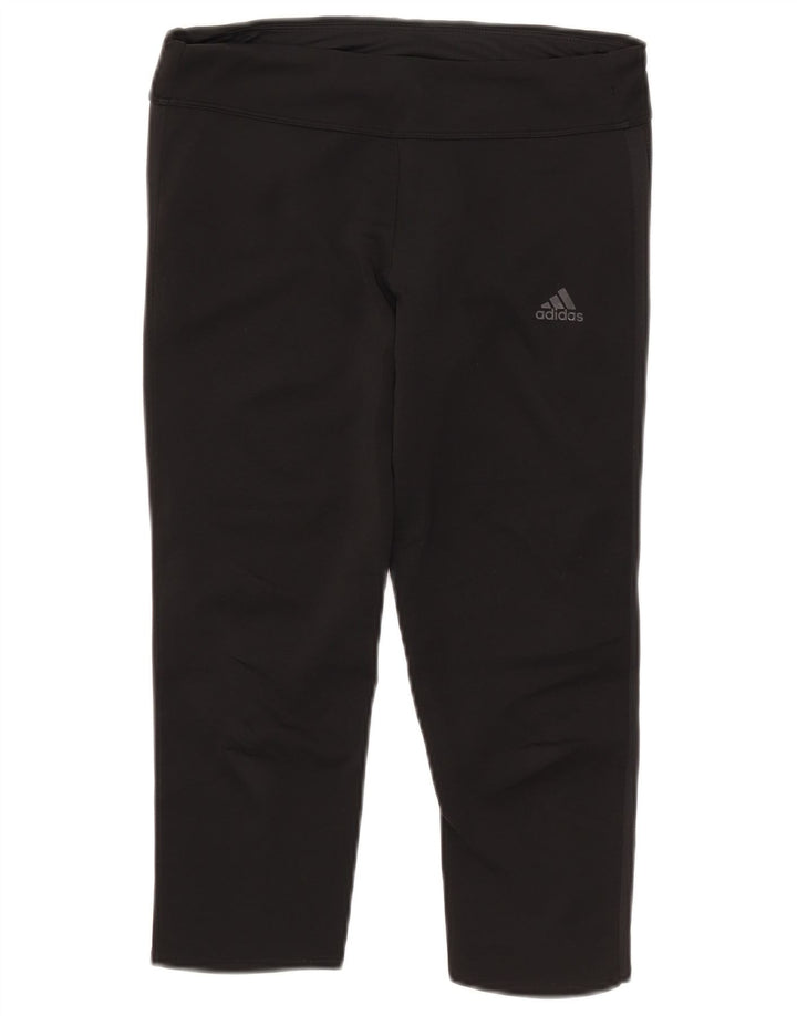 Adidas Femmes Climacool Capri Leggings UK 8/10 Petit Noir Polyester
