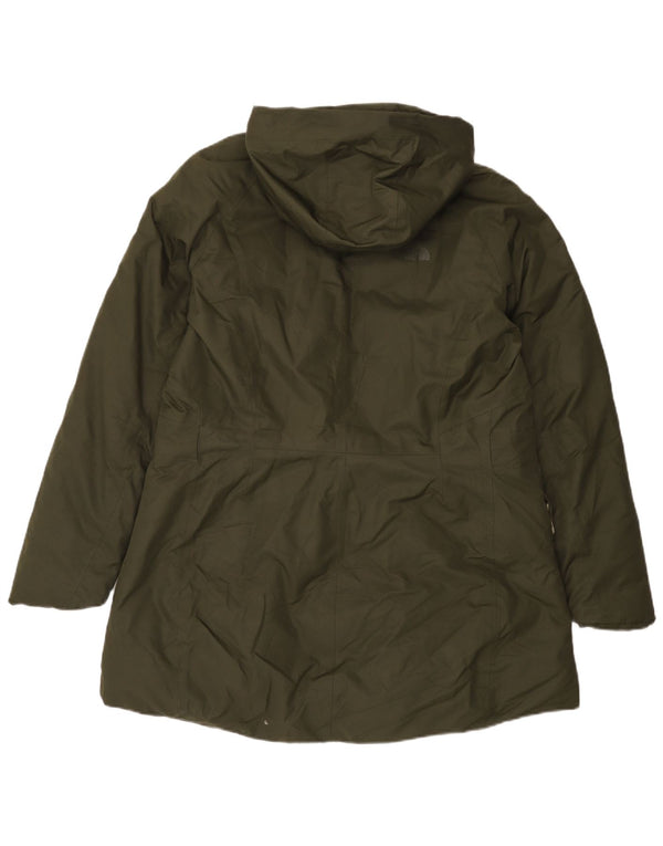 The North Face Womens Hooded Padded Jacket UK 18 XL Green Polyester