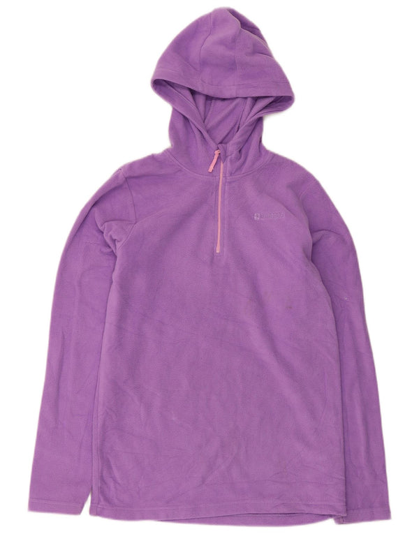Mountain Warehouse Pull à capuche en polaire avec col zippé pour fille 12-13 ans Violet