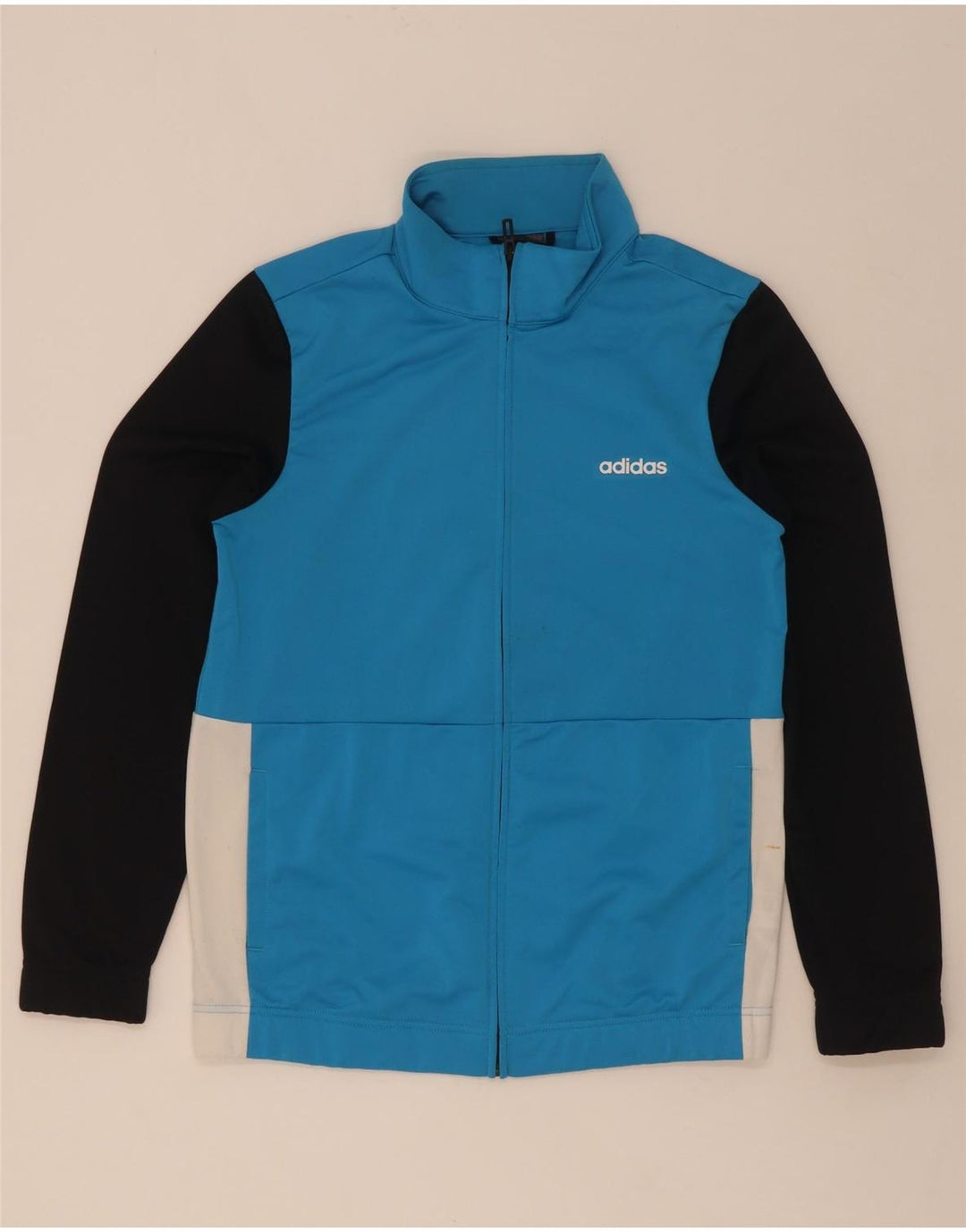 Adidas Veste de survêtement pour femme UK 12/14 Bleu moyen Colourblock