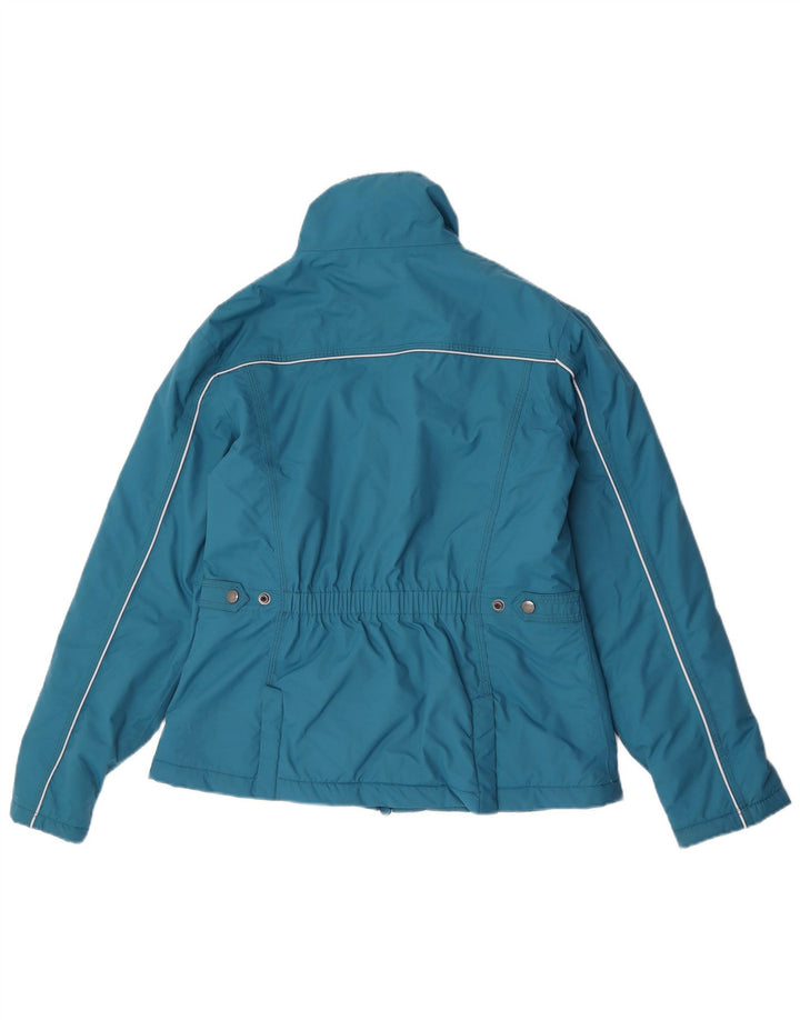veste coupe-vent femme vintage UK 14 Nylon bleu moyen