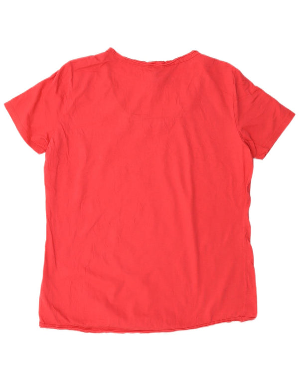 Desigual T-Shirt Graphique Femme UK 18 XL Rouge Coton