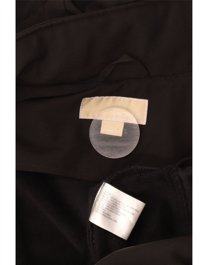 MICHAEL KORS Veste Parka à capuche pour femme UK 16 Large Noir Polyester