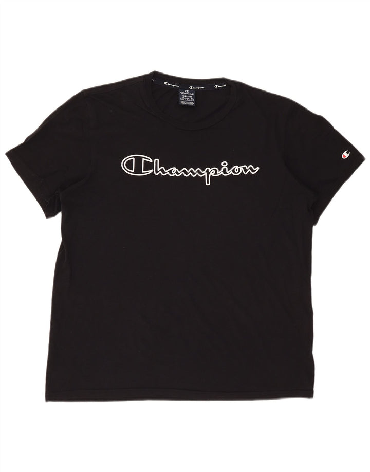 Champion T-Shirt Graphique Homme Noir Moyen Coton