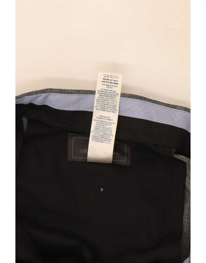 Marks & Spencer Homme W34 L31 Gris Polyester