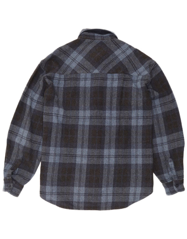 Conte of Florence Surchemise Homme XL Bleu Carreaux Laine