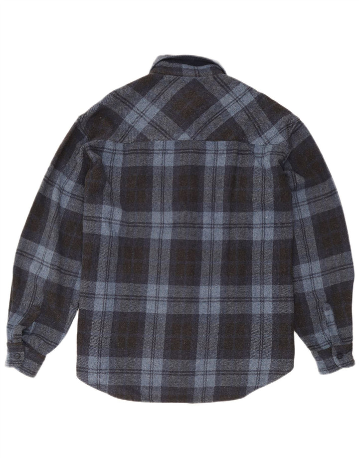 Conte of Florence Surchemise Homme XL Bleu Carreaux Laine
