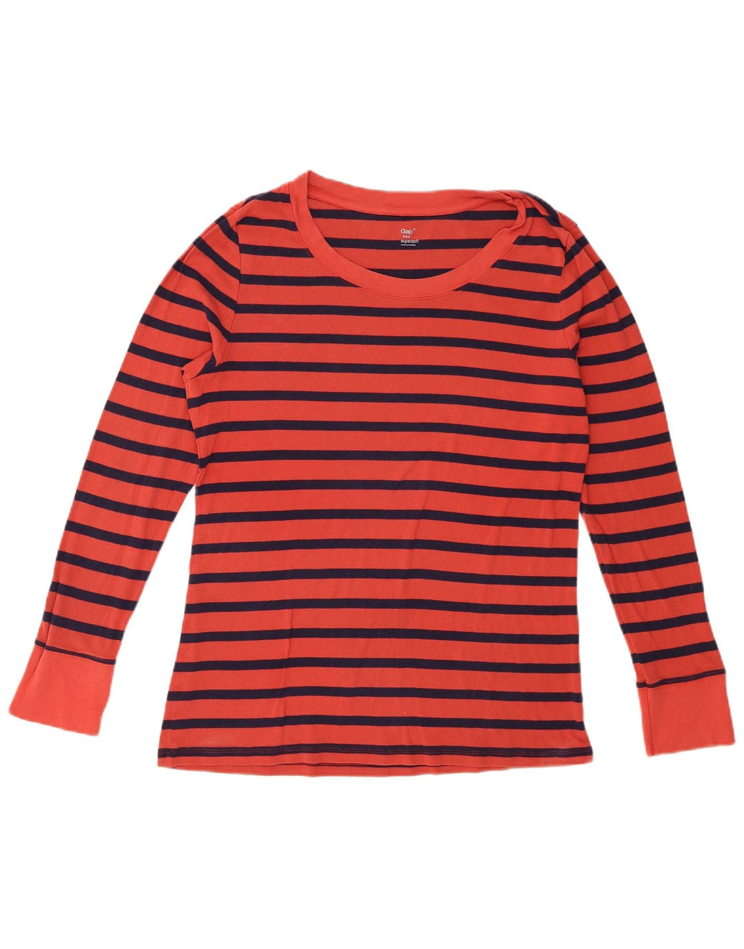 Gap Haut Femme Manches Longues UK 18 XL Rouge Rayé
