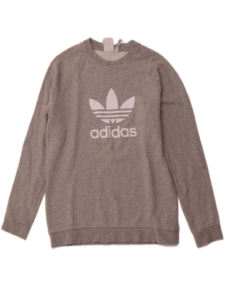 ADIDAS Sweat-Shirt Graphique Homme Gris Moyen Coton Sports