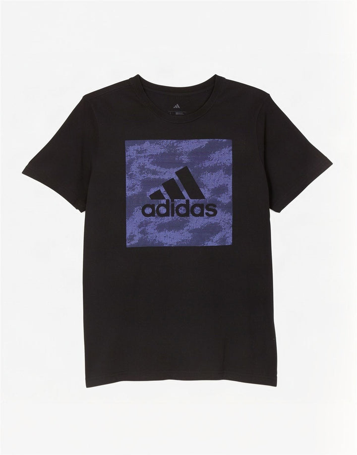Adidas T-shirt graphique coupe régulière pour hommes, grand noir