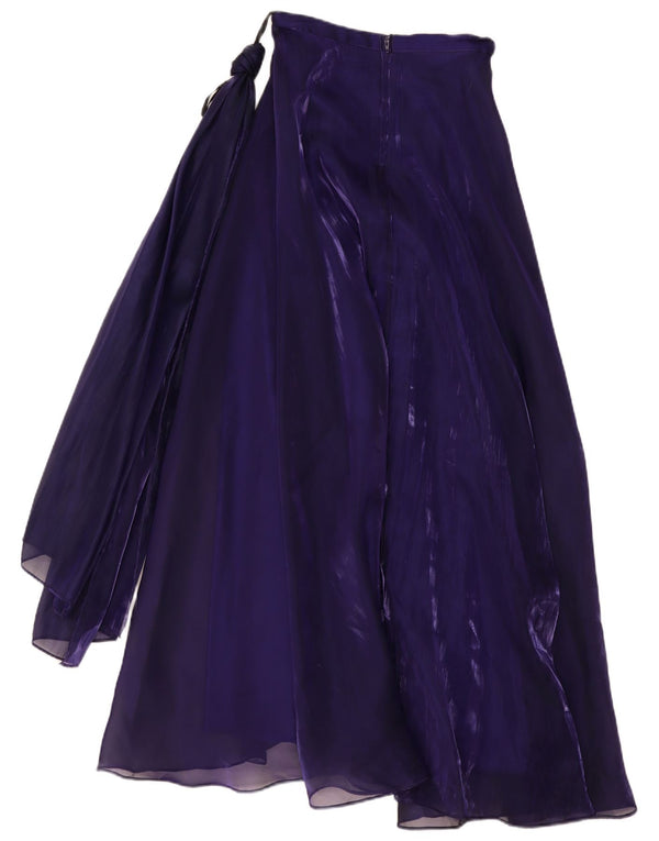 vintage Femme Maxi Jupe Petite W26 Violet Polyester