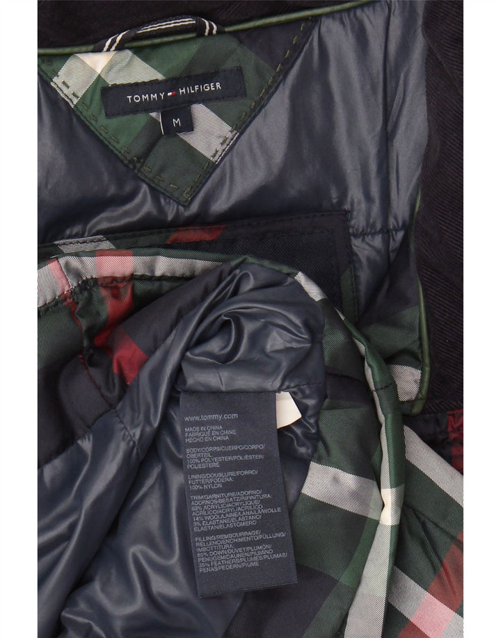 TOMMY HILFIGER Womens Padded Jacket UK 14 Medium Green Check Polyester Vintage Tommy Hilfiger and Second-Hand Tommy Hilfiger from Messina Hembry 