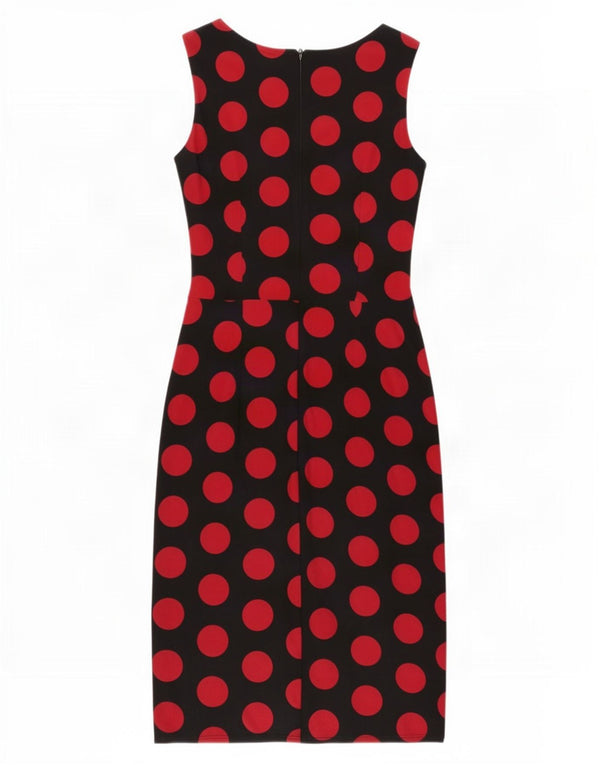 Phase Eight Robe fourreau sans manches pour femme UK 10 Petits pois noirs