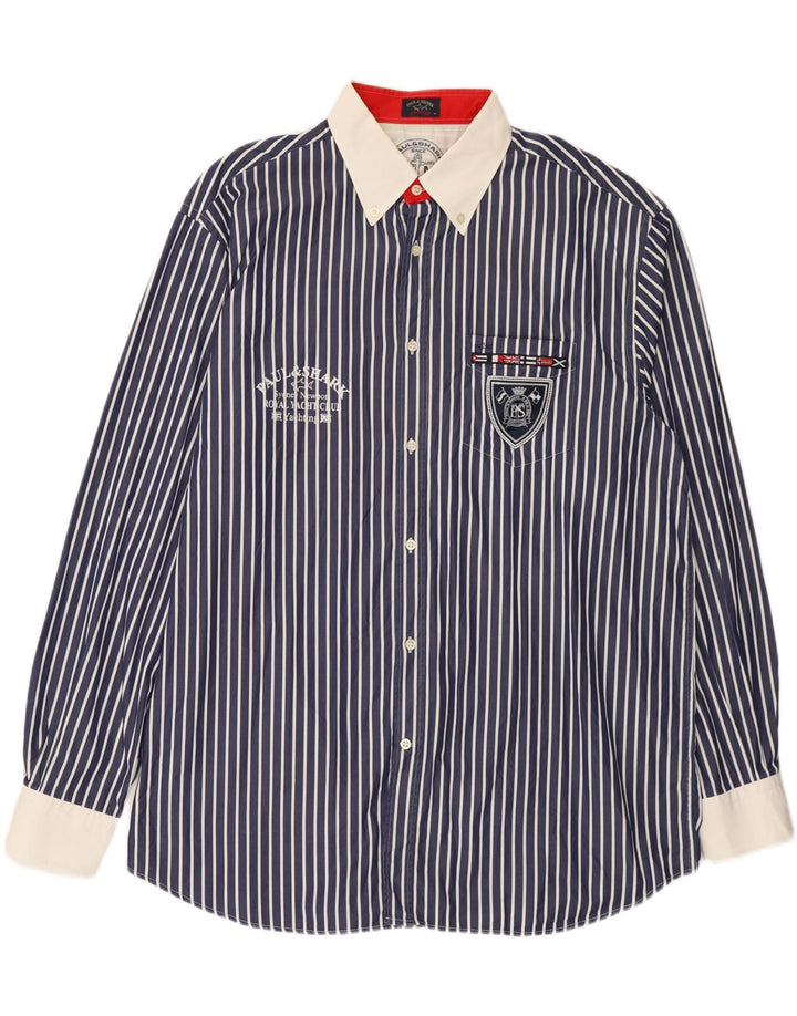 Paul & Shark Chemise graphique homme taille 46 2XL bleu marine rayé