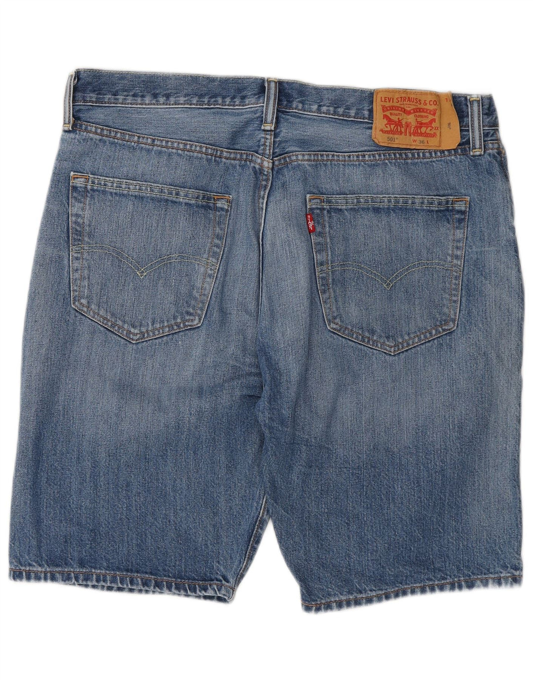 LEVI'S Mens 501 Denim Shorts W36 Large Blue Cotton