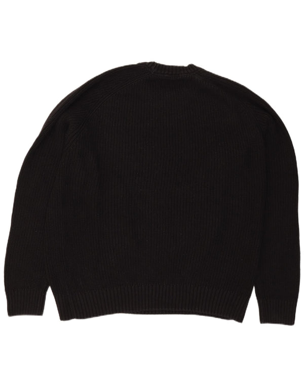 JACK WILLS Pull à col rond coupe classique pour homme XL en coton noir